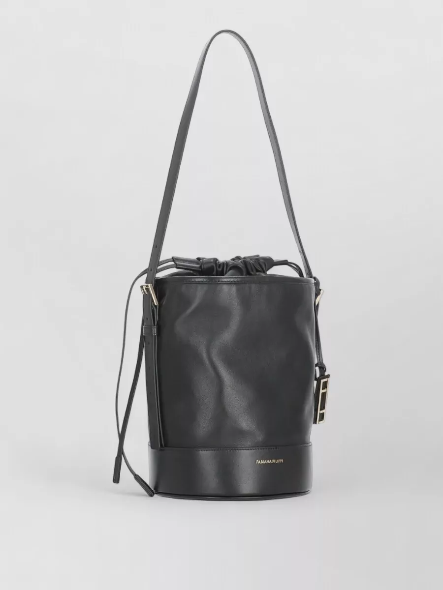 Fabiana Filippi Leather Bucket Shoulder Bag Adjustable Strap