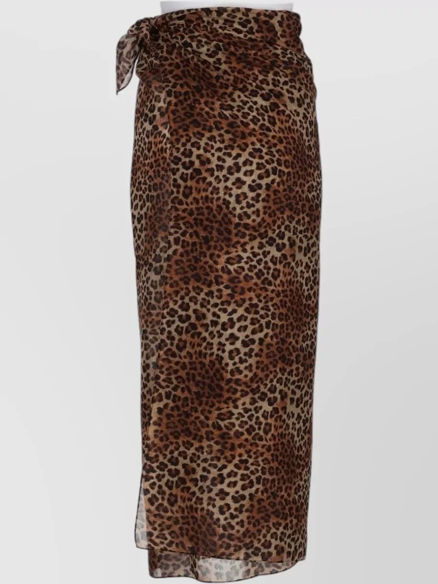 Mc2 Saint Barth Silk Cotton Wrap Skirt