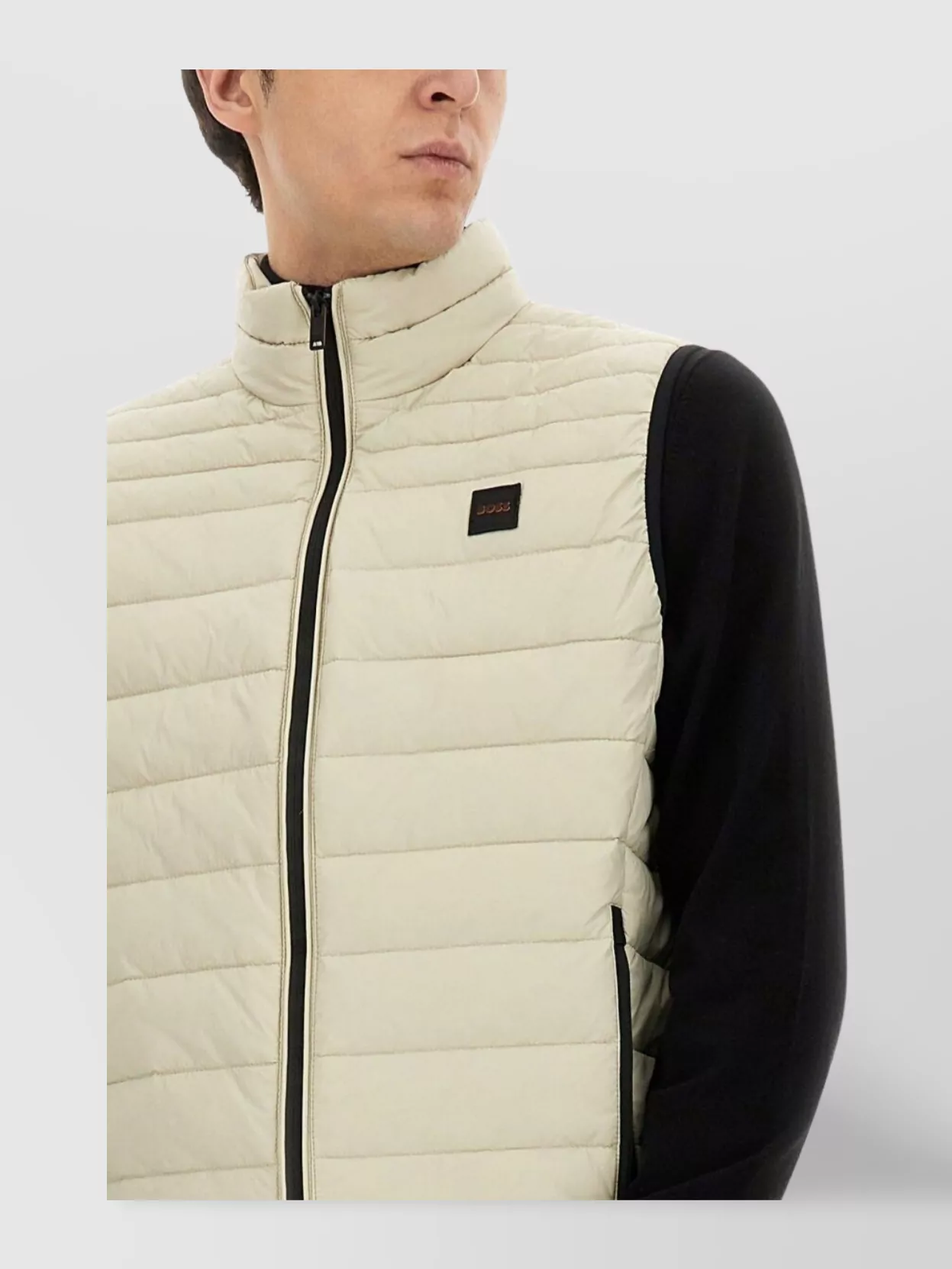 Boss Quilted Sleeveless High Neck Vest