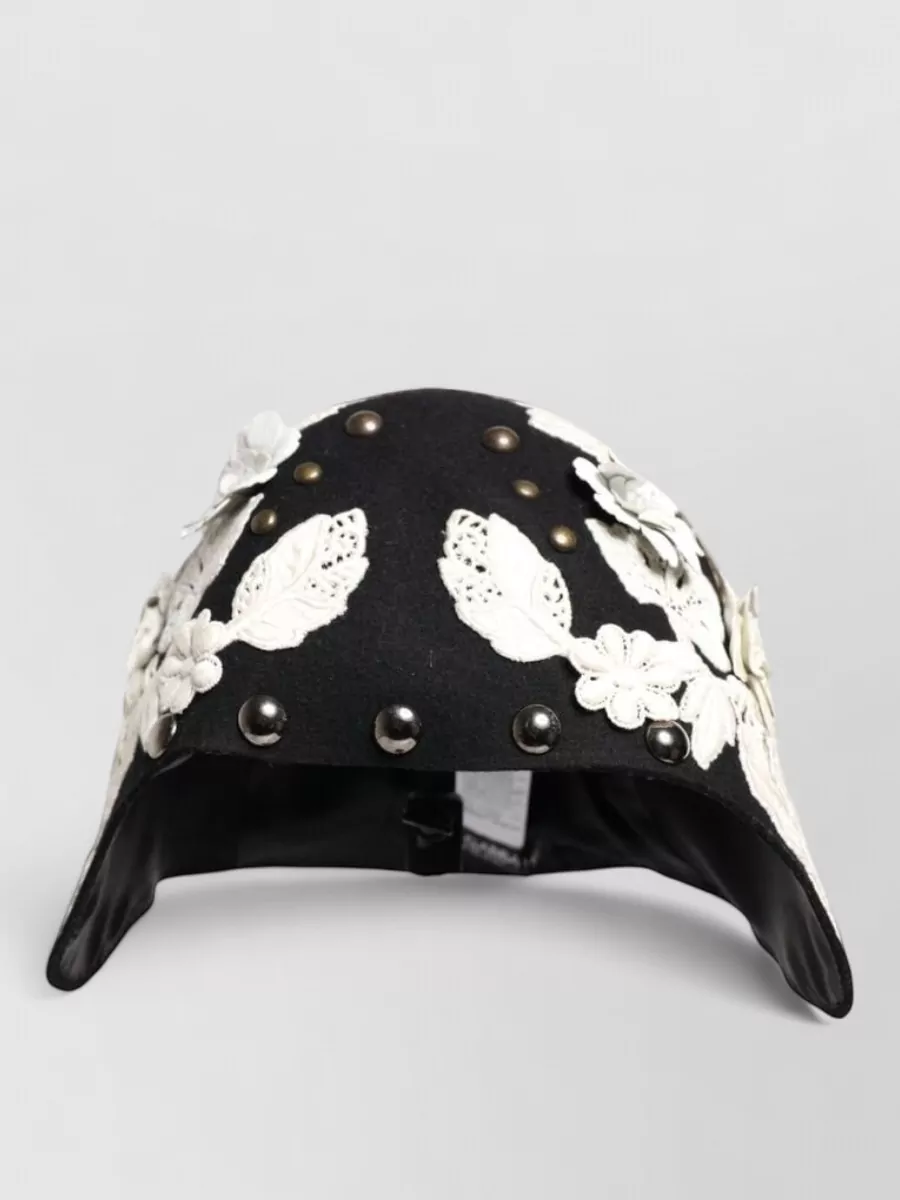 Dolce&Gabbana wool floral cloche hat
