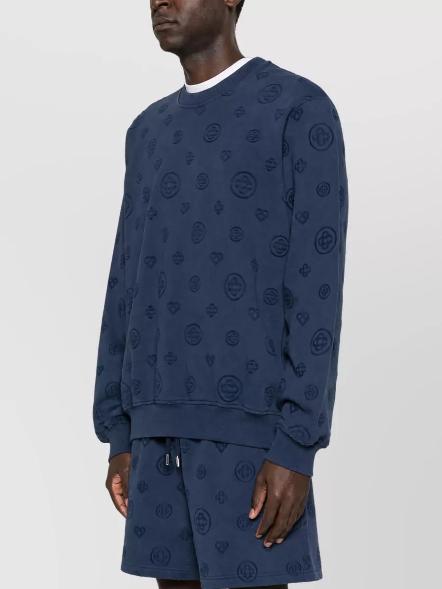 Casablanca Cotton Printed Crewneck Sweatshirt