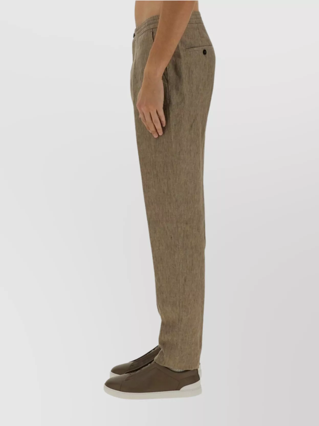 ZEGNA LINEN JOGGER PANTS POCKETS