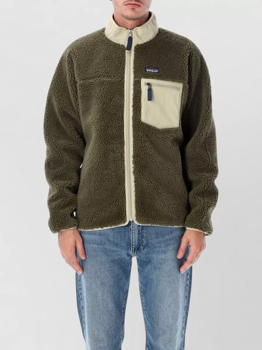 Patagonia recycled polyester fleece zip-up padded jacket