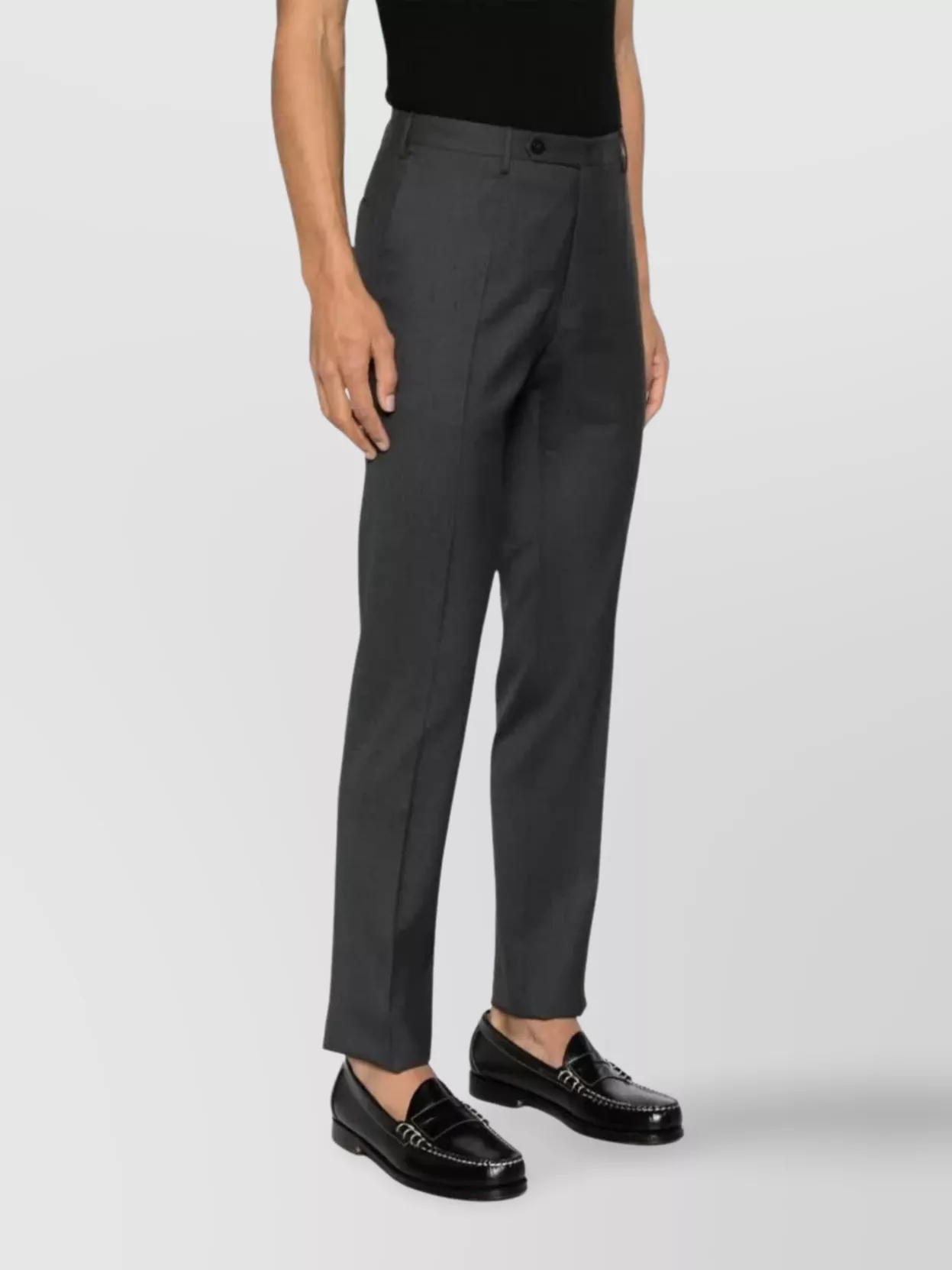 Incotex Straight Leg Trousers With Pockets And Belt Loops In Gray