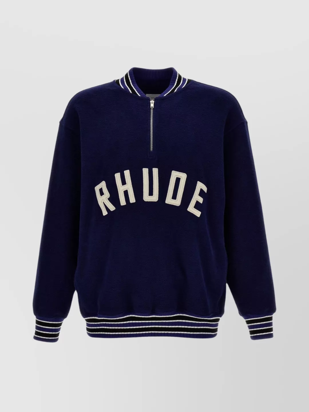 Rhude 'quarter Zip Varsity' Sweatshirt In Blue