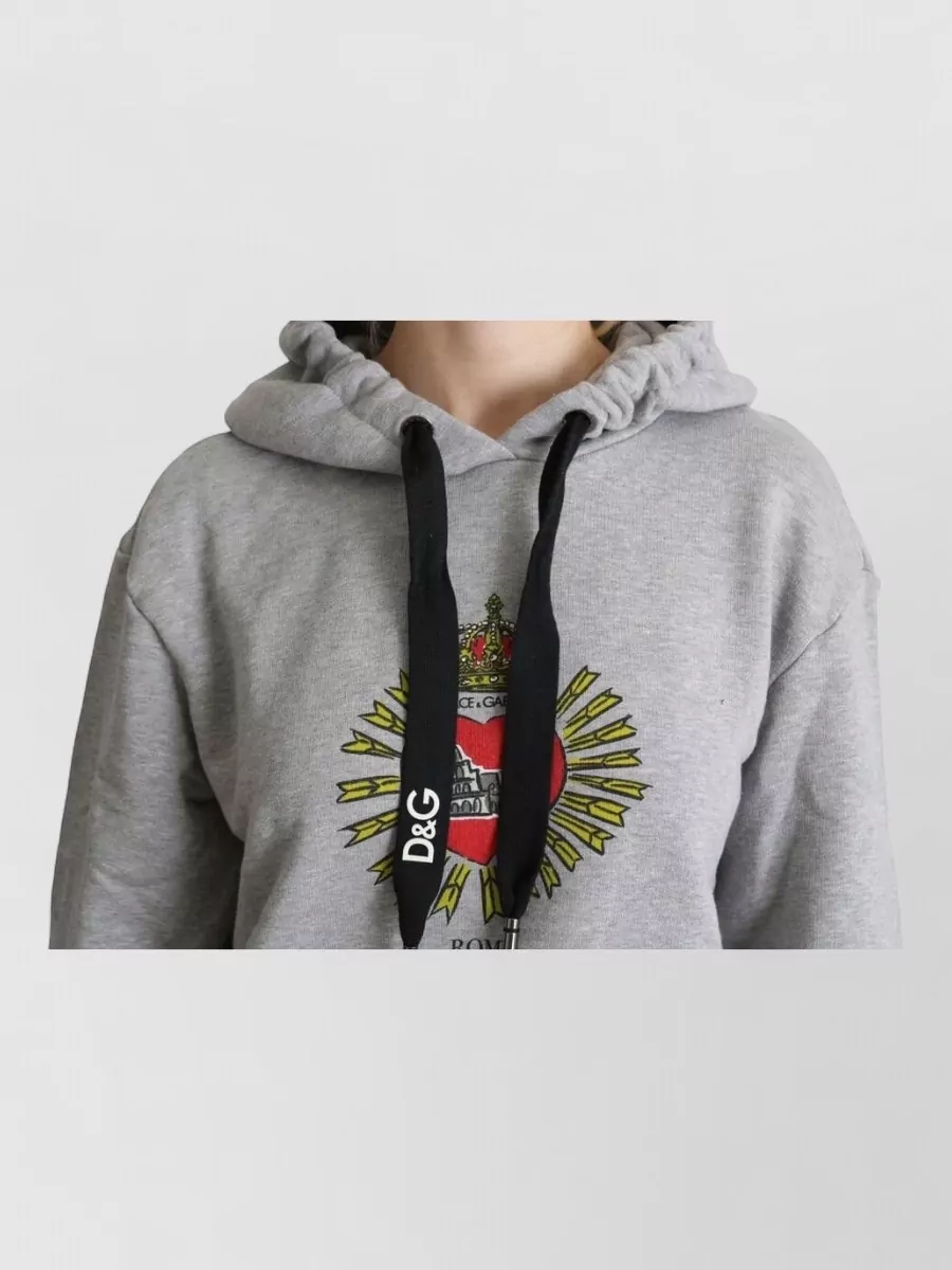 Dolce&Gabbana Cotton Printed Hooded Sweatshirt