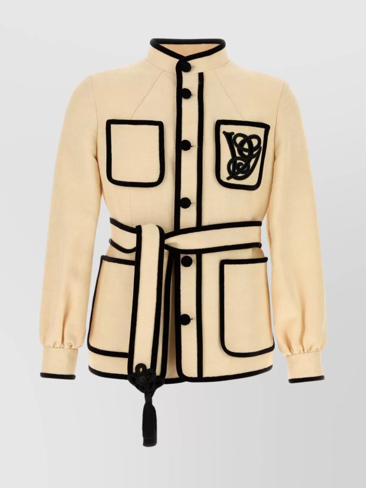 Valentino Cream Jute Blend Jacket