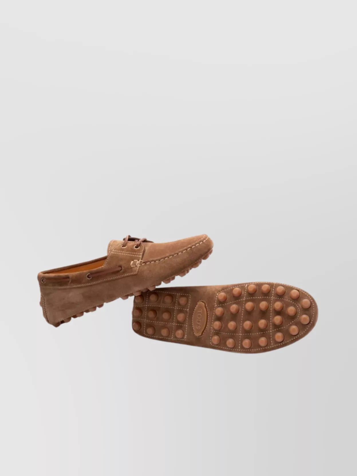 Tod's Light Walnut Leather Driving Moccasin Made In Italy Men In Brown
