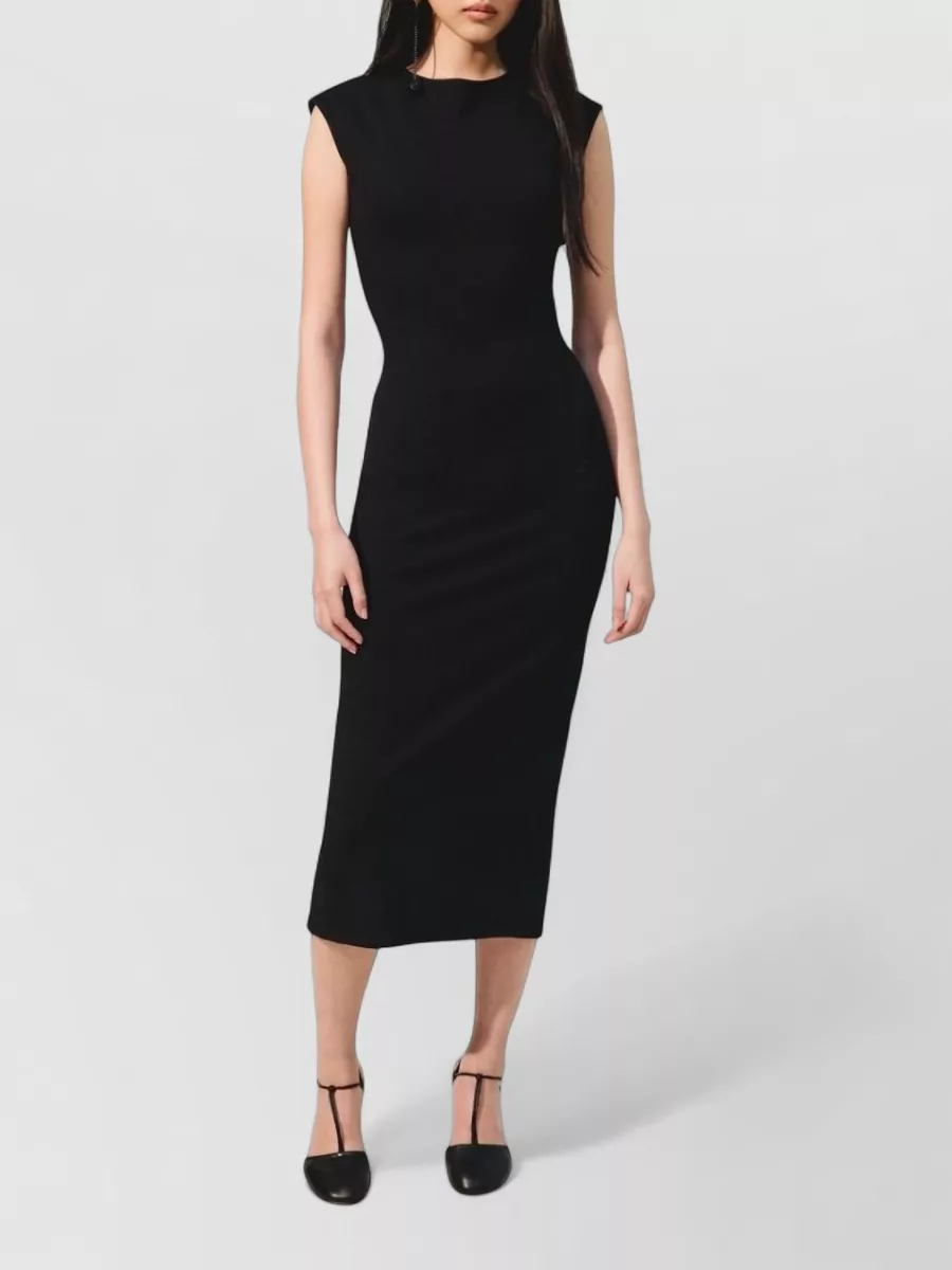 Jacquemus sleeveless asymmetric high-neck midi dress