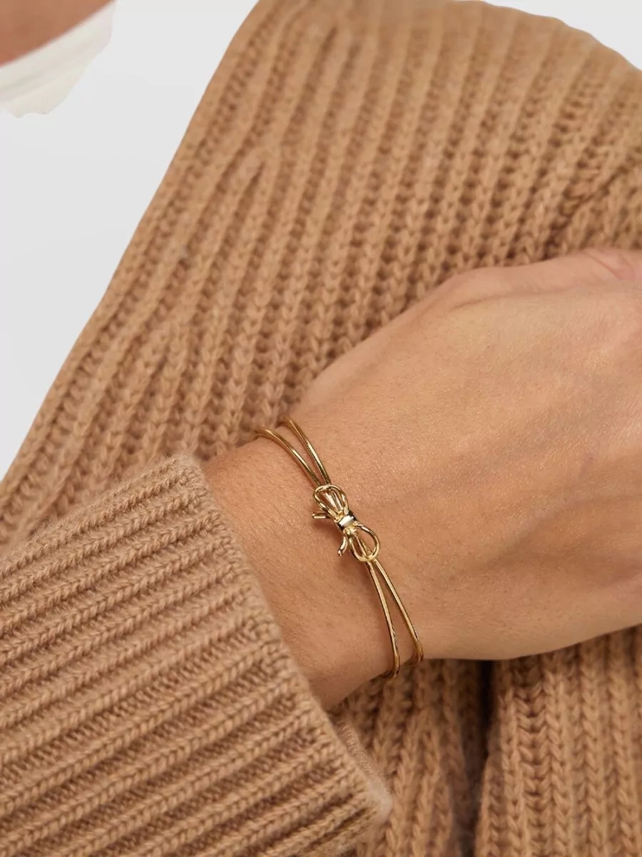 Ferragamo Bangle Bow Bracelet In Gold