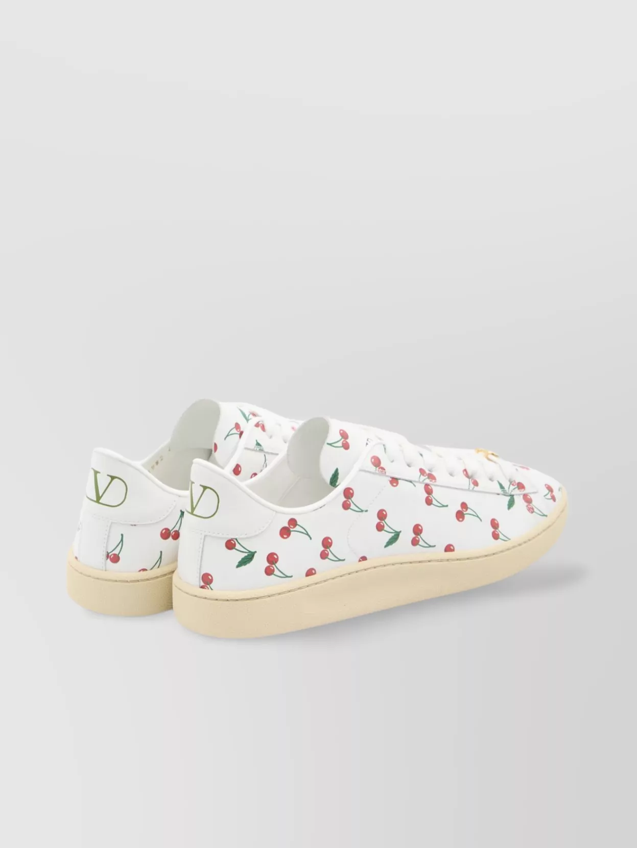 Valentino Garavani Royco Cherryfic Calfskin Rubber Sole Sneakers
