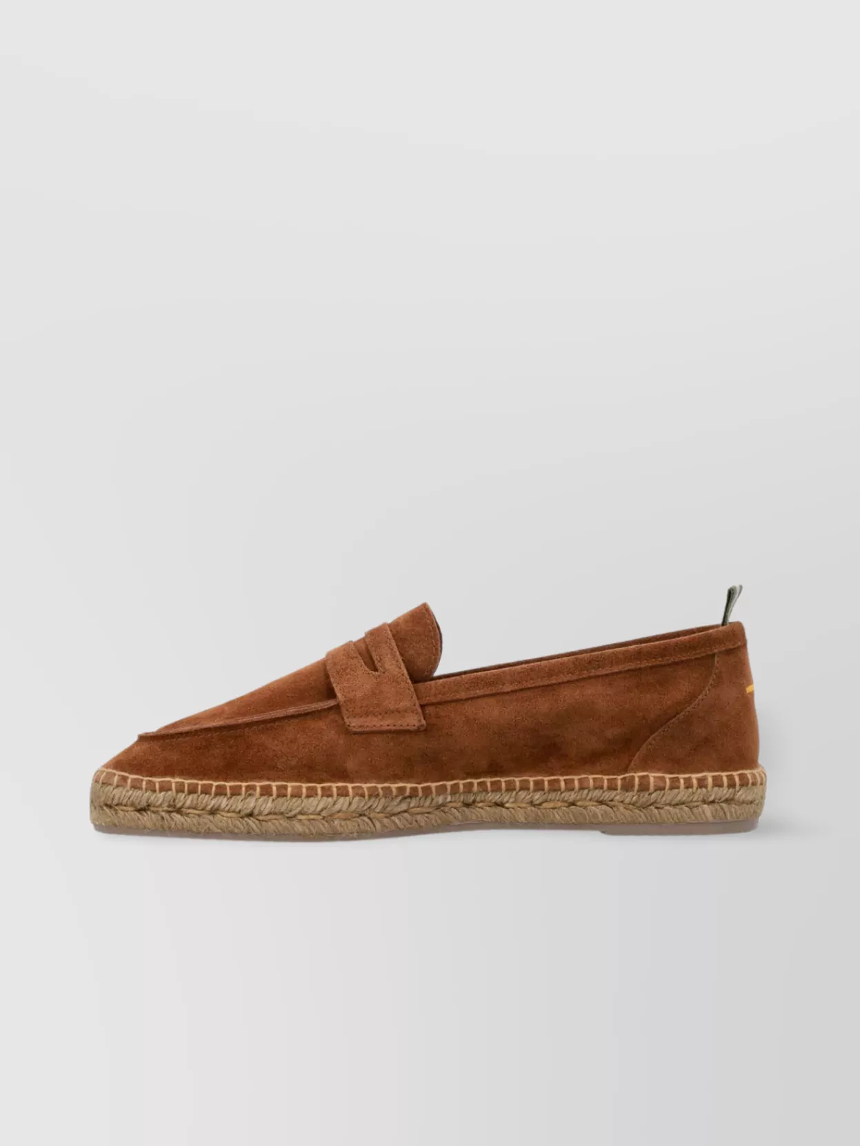Castaner Suede Penny Strap Espadrilles With Round Toe