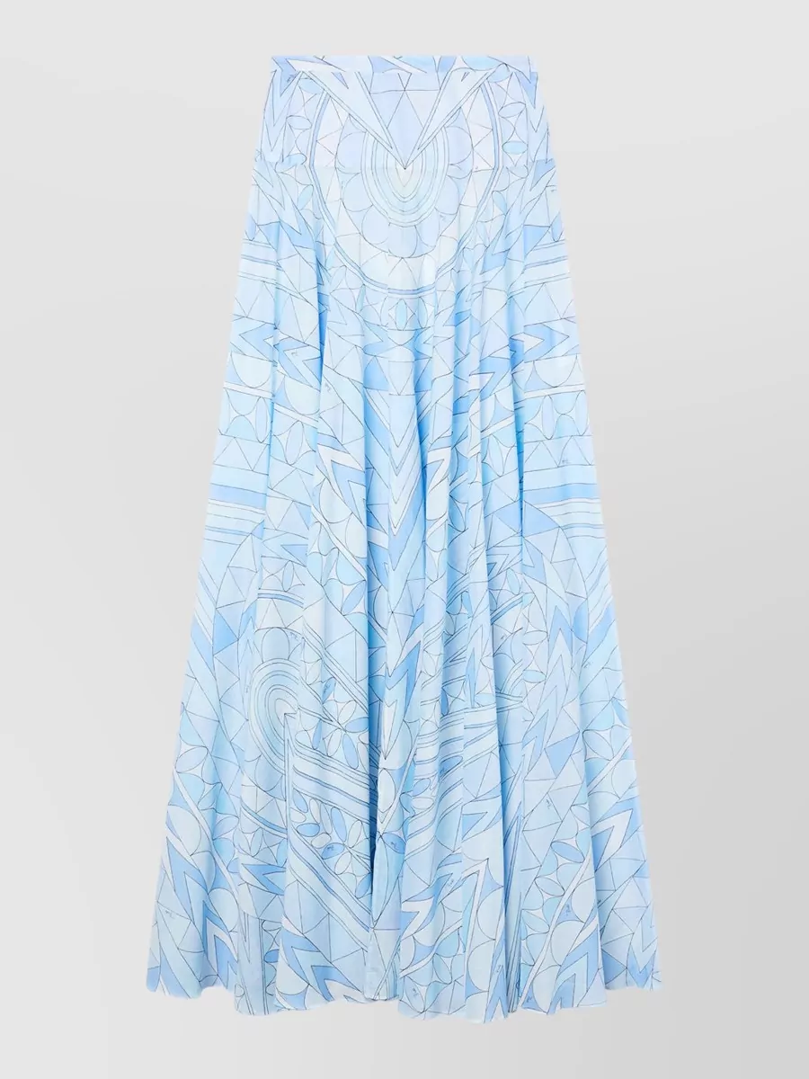 Pucci Cotton Skirt Geometric Motif