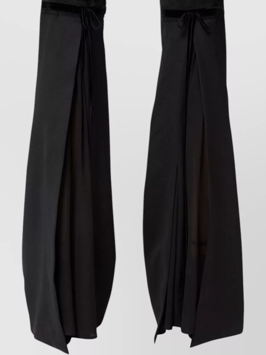 Nina Ricci High Waist Flared Floor Length Trousers