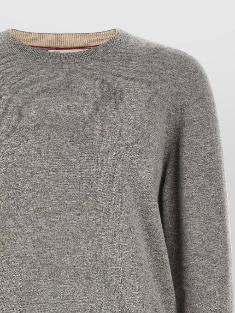 Brunello Cucinelli Cashmere Mélange Ribbed Crewneck Sweater