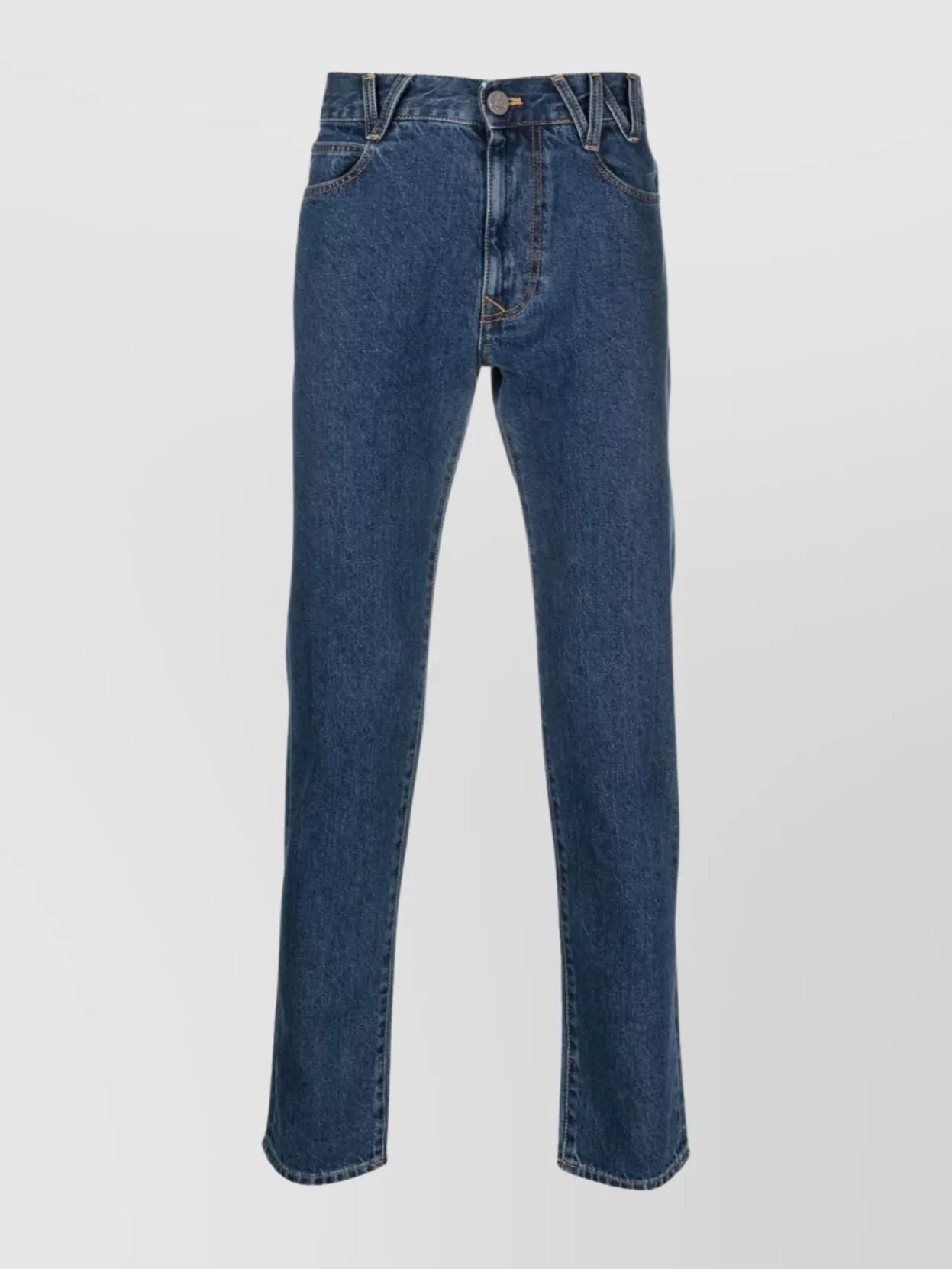 Shop Vivienne Westwood Mid-rise Tapered Leg Trousers In Blue