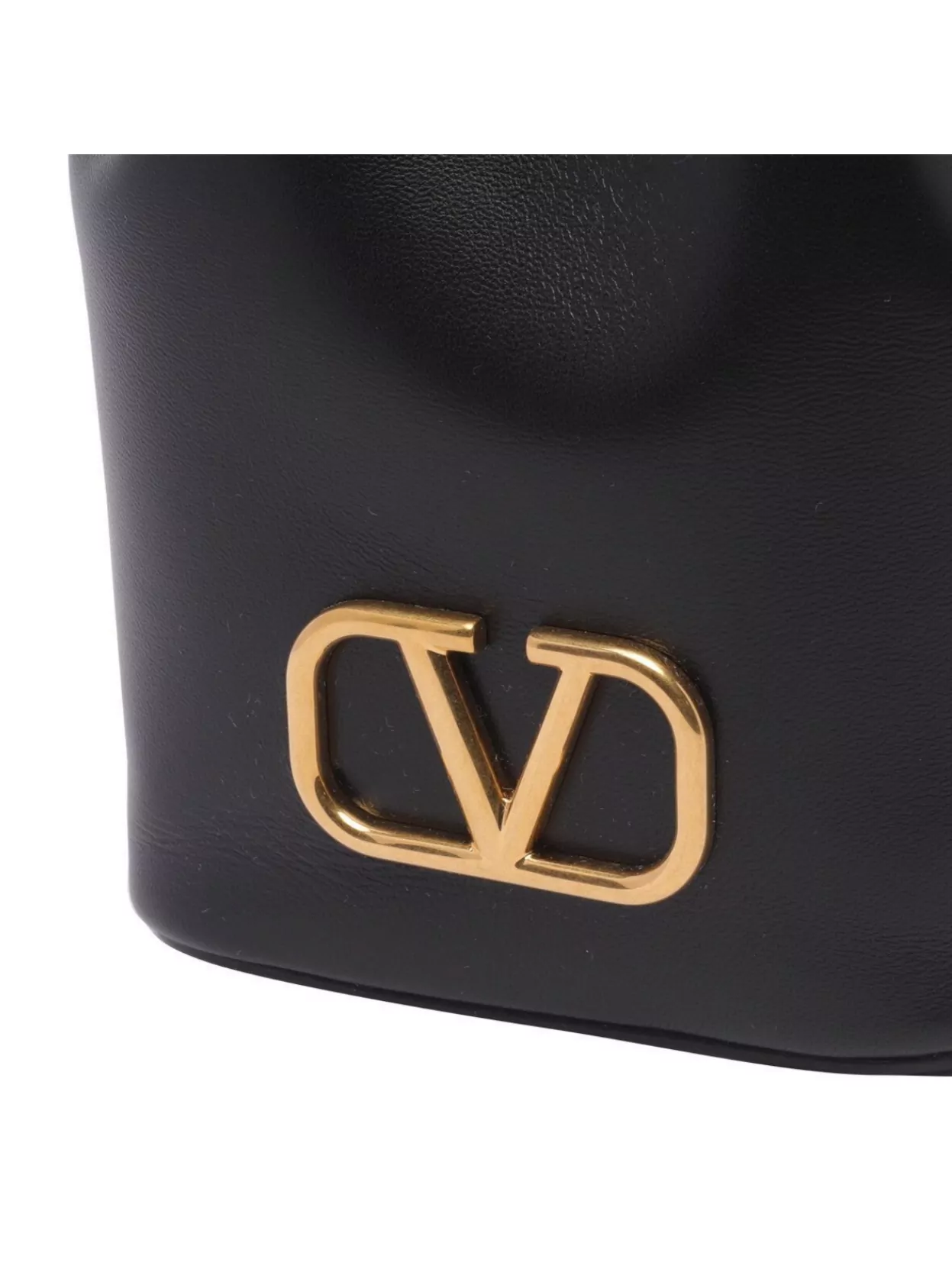 Valentino Garavani Mini Vlogo Signature Bucket Bag In Nappa Leather Woman Black Uni