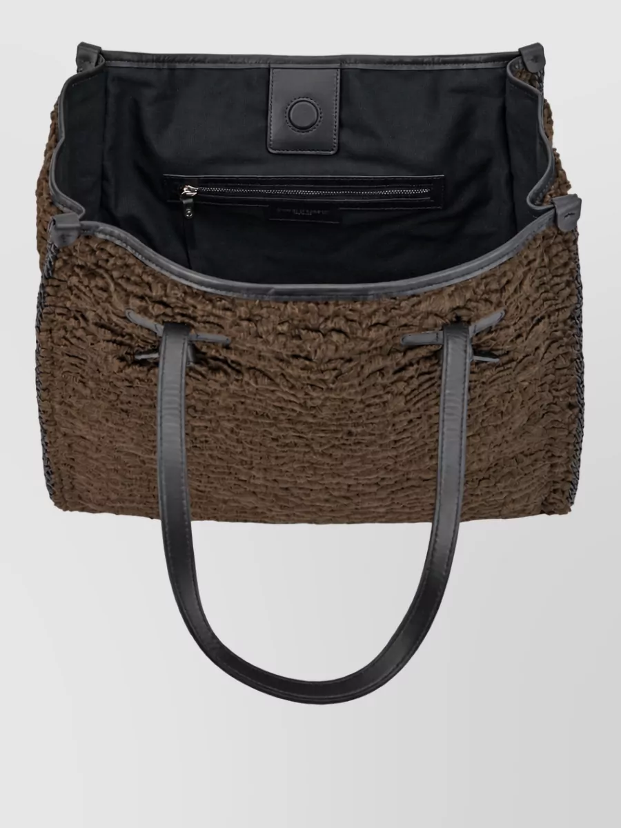 Gianni Chiarini Faux Astrakhan Tote Bag