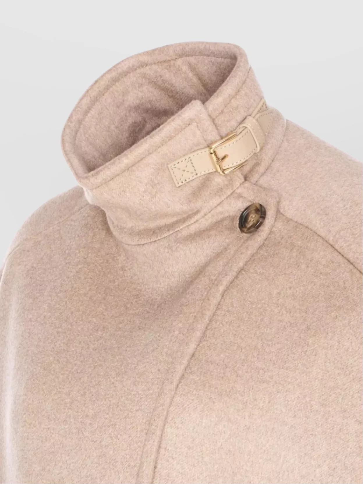 Max Mara Cape With Buckle And High Collar