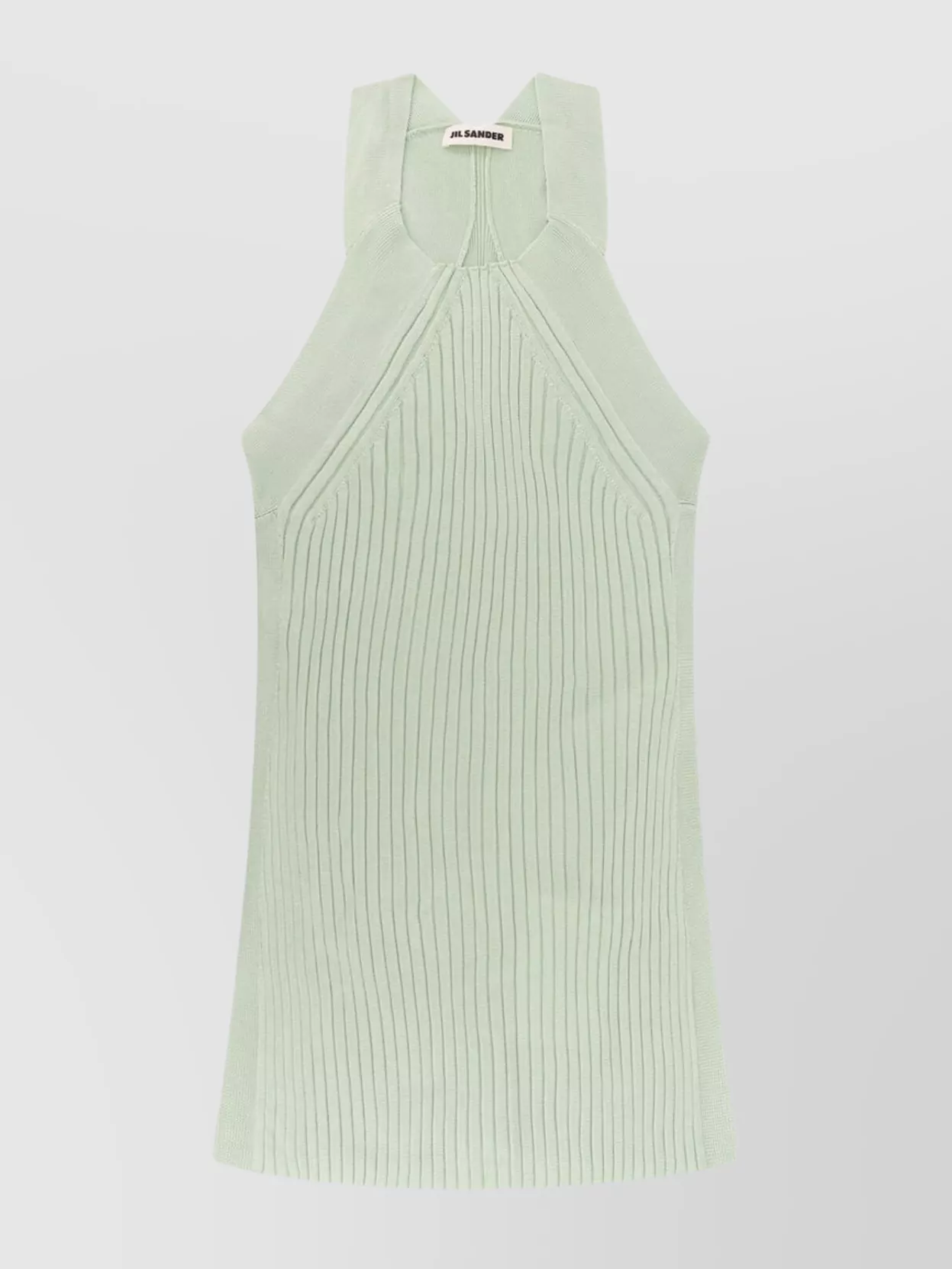 JIL SANDER LIGHTWEIGHT RIBBED VISCOSE RACERBACK TOP