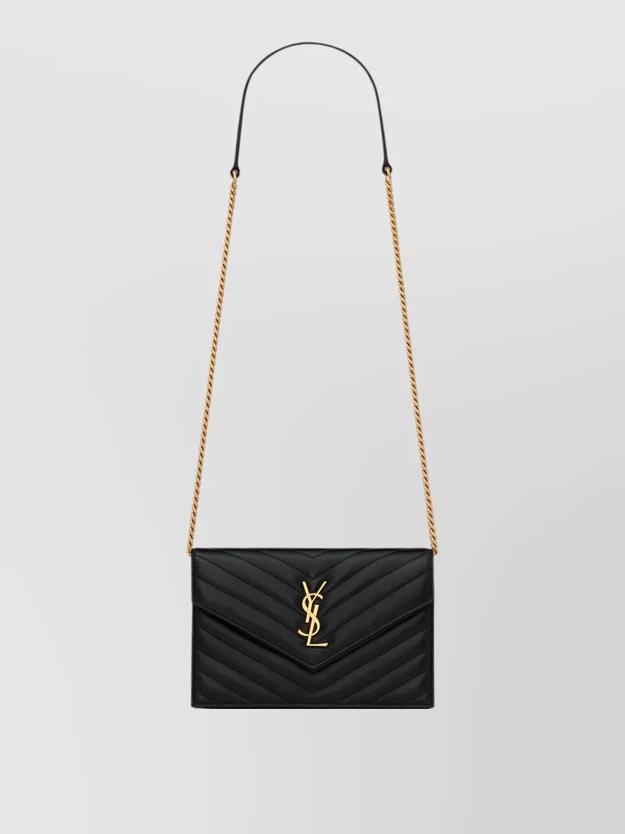Saint Laurent Leather envelope chain wallet