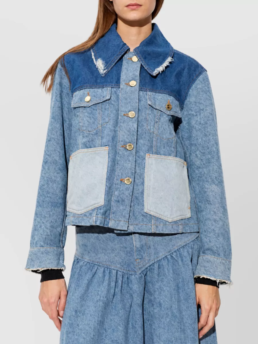 Ganni Patchwork Denim Jacket