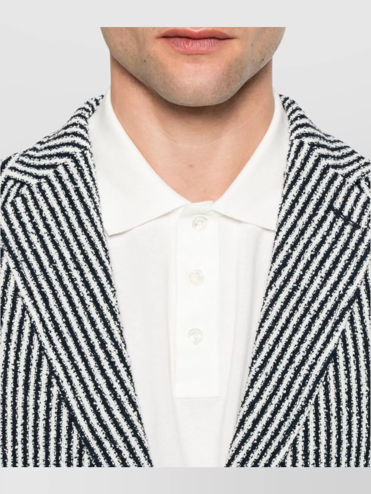 Circolo 1901 Striped Cotton Jacket Front Pockets