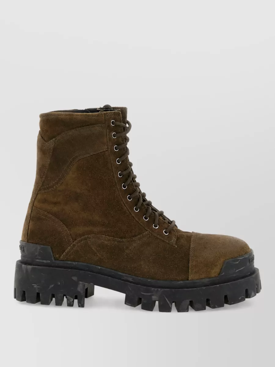 Balenciaga Leather Combat Boots
