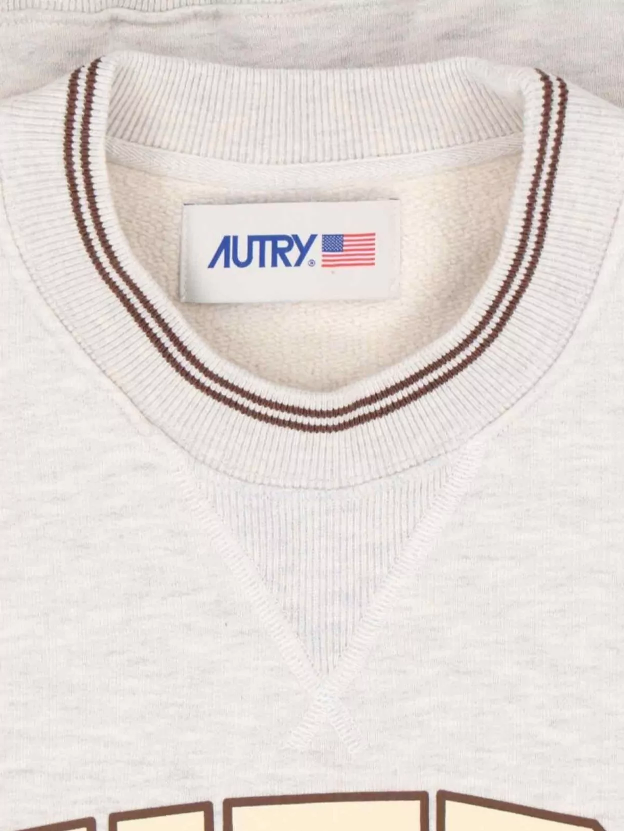 Autry Crew Neck Long Sleeve Ribbed Collar