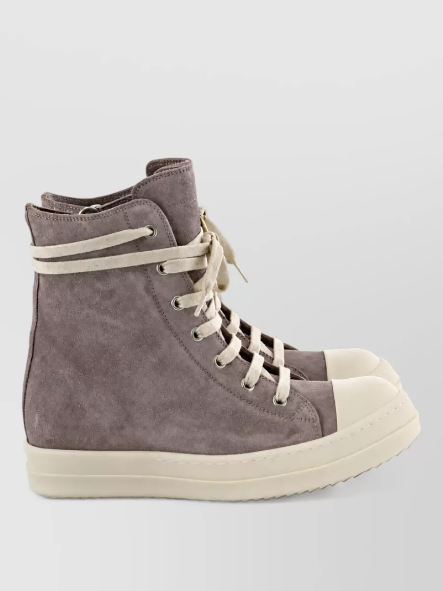 Rick Owens Suede High-Top Sneakers