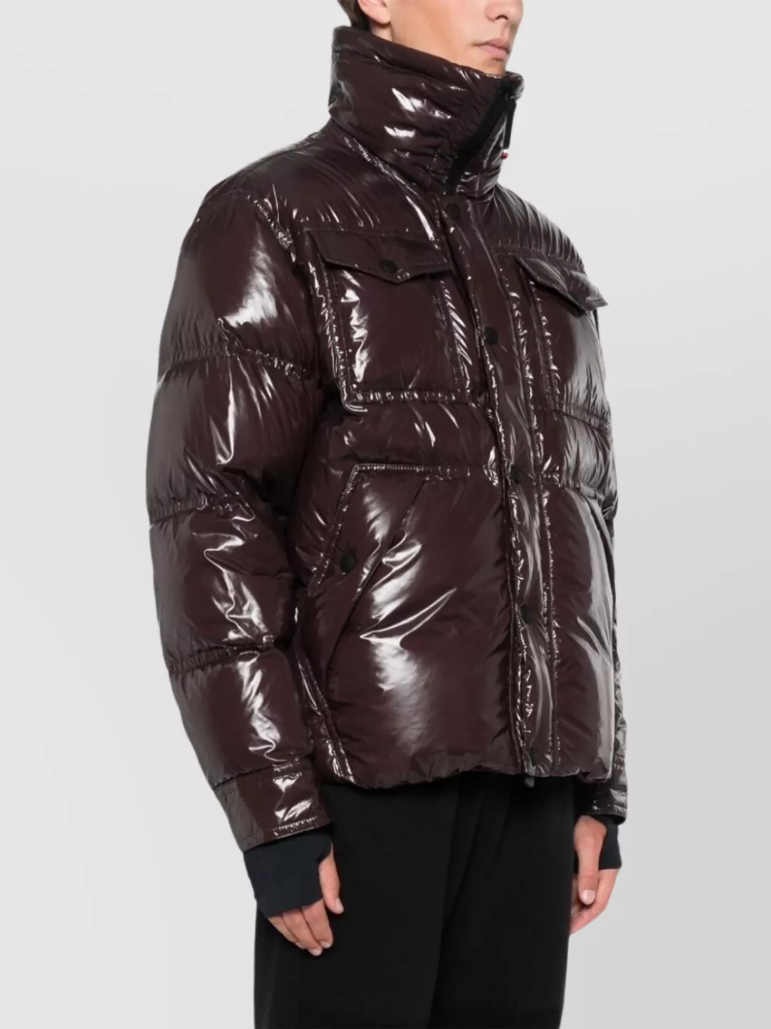 Moncler Glossy Finish Down Jacket With Quilted Design