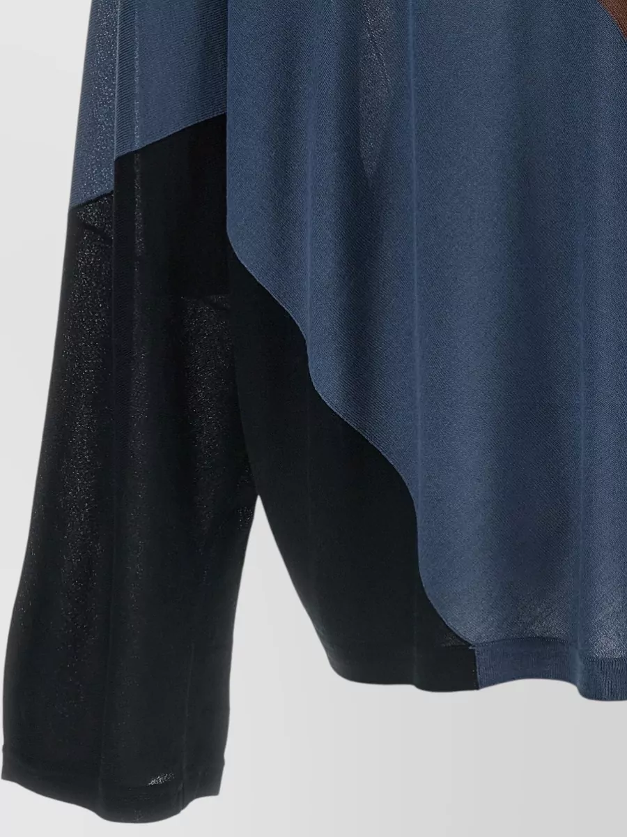 Kiko Kostadinov Silk-Blend High-Neck Asymmetric Sweater