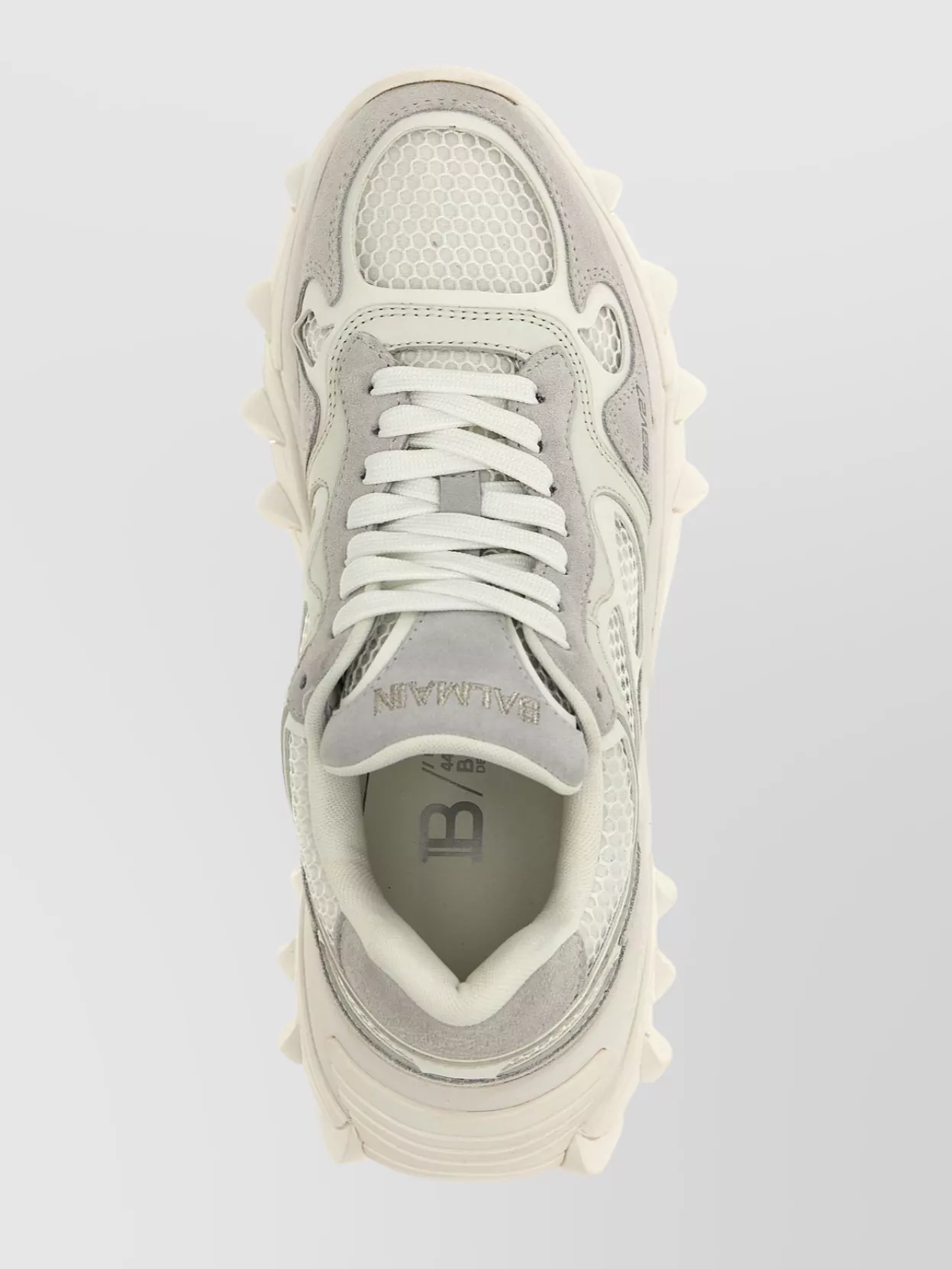 Shop Balmain Chunky Sole Mesh Sneakers