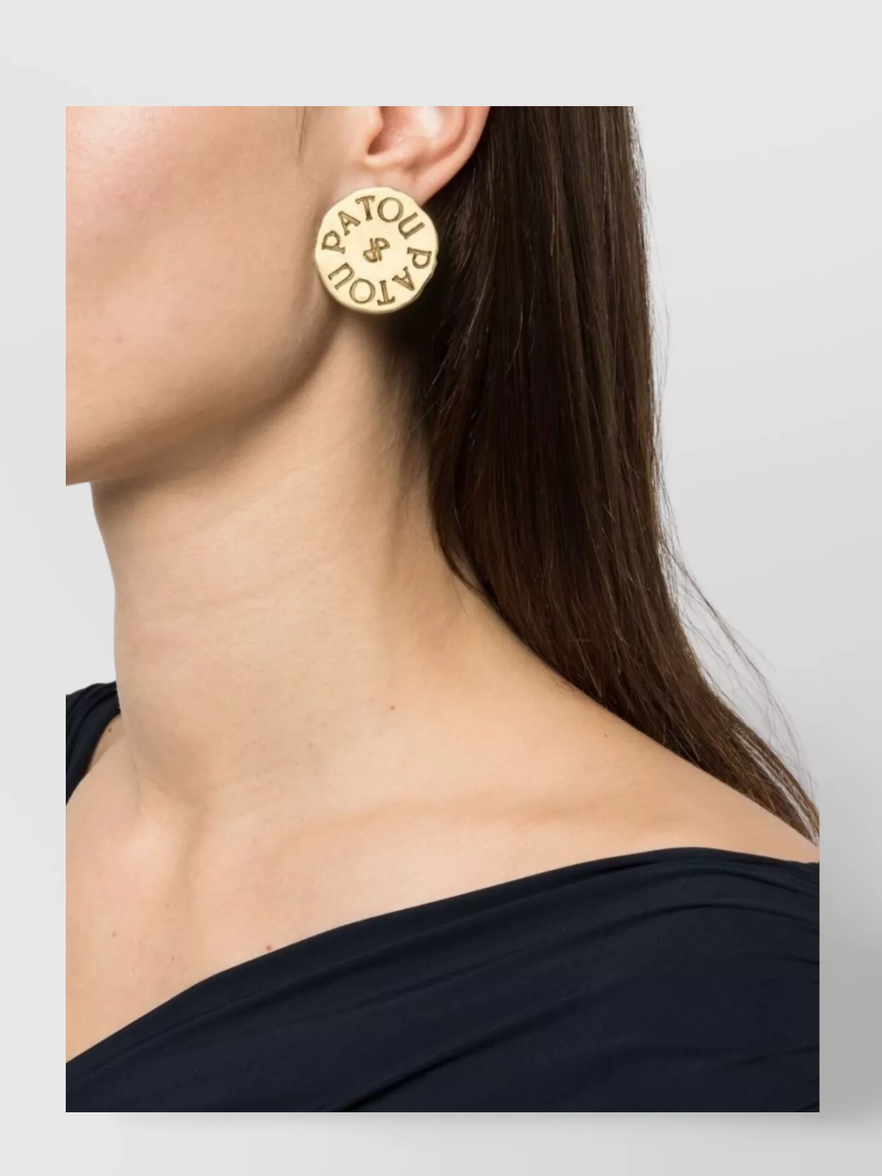 Patou Ancient Coin Circular Clip Earrings