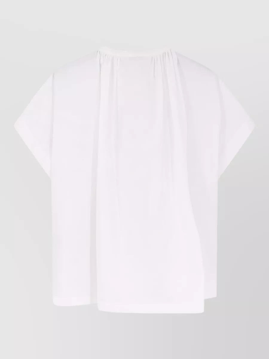Aspesi Cotton Short-Sleeve Flared Blouse