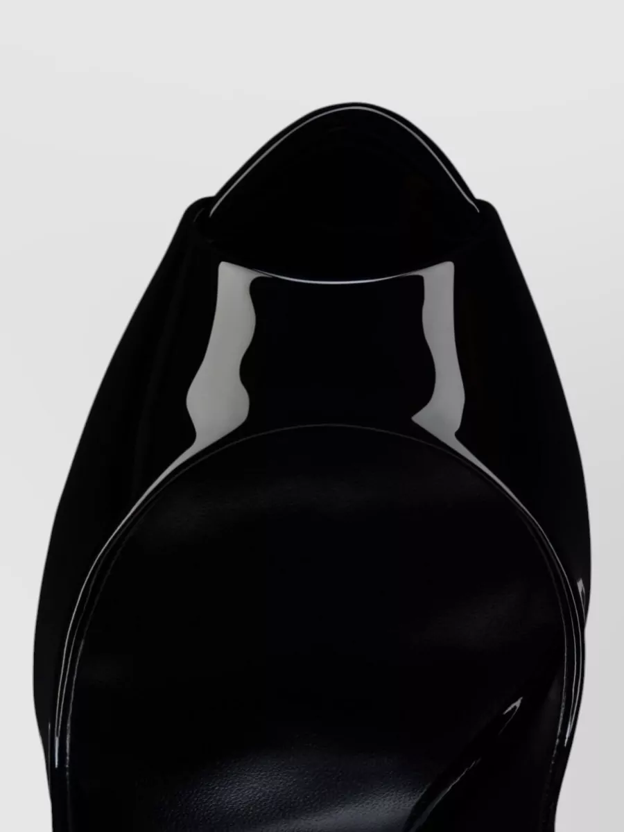 Christian Louboutin Patent Leather Peep-Toe Platform Pumps