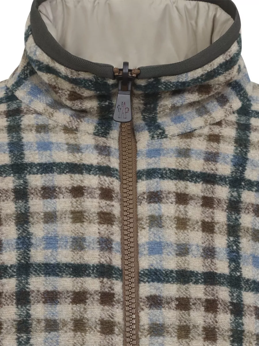 Moncler Grenoble Reversible Checked Fleece Sherpa Jacket