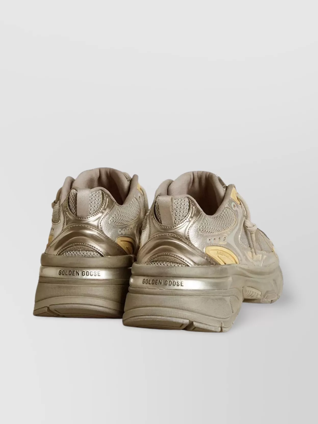 Golden Goose Laminated Leather Suede And Net Sneakers