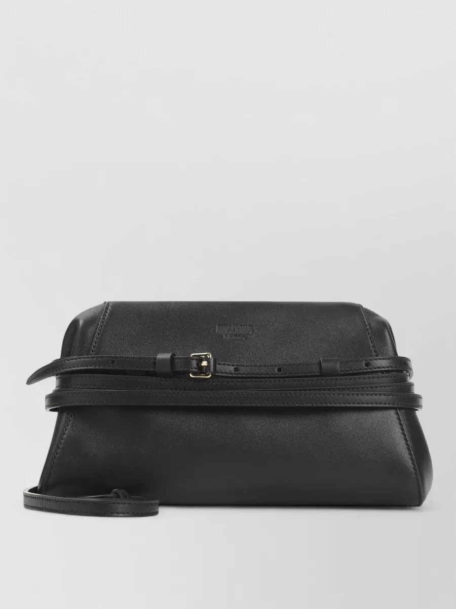 Moschino Leather belt-detail shoulder bag