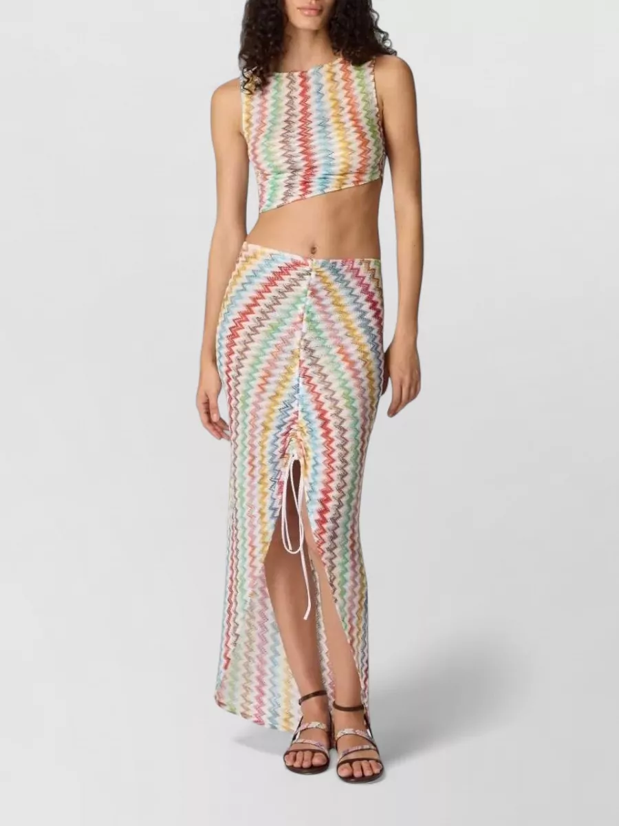Missoni Sleeveless Cropped Zigzag Top