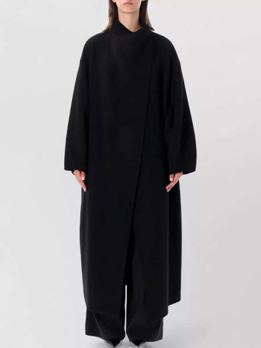 The Frankie Shop wool oversized maxi funnel neck coat