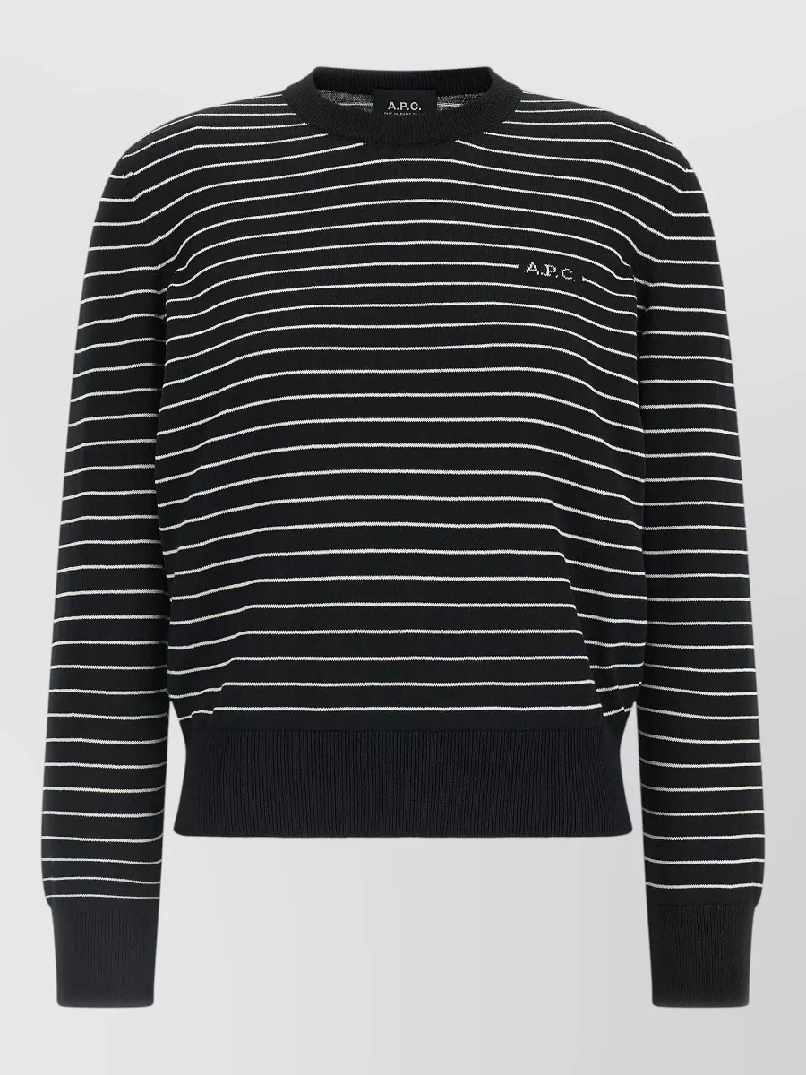 A.P.C. striped cotton crewneck sweater