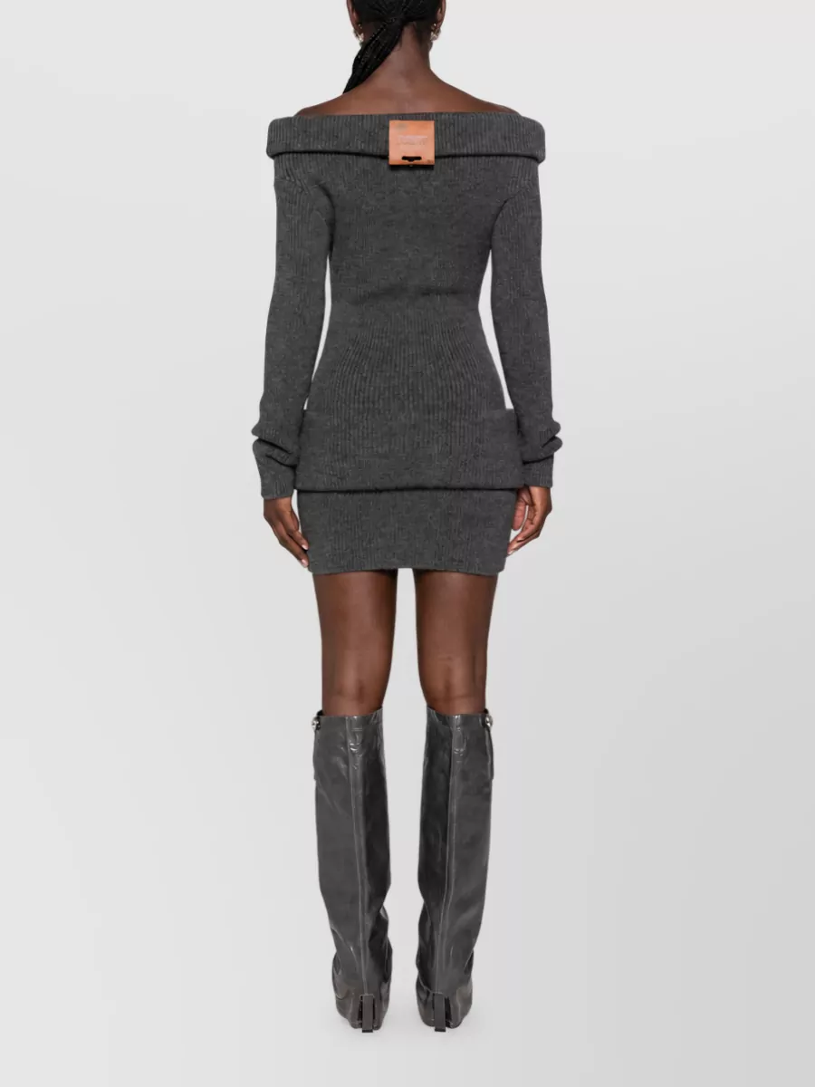 Jean Paul Gaultier Wool Knee-Length Knitted Dress