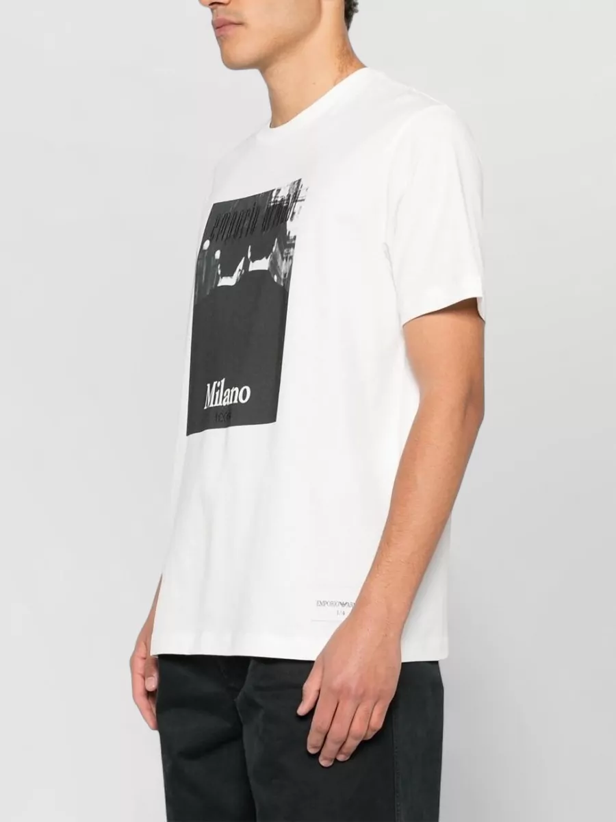 Emporio Armani Cotton T Shirt Short Sleeves Crew Neck