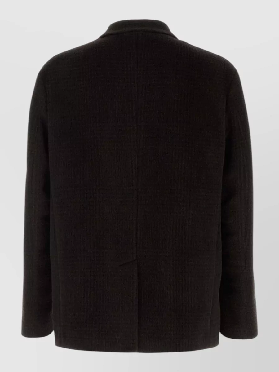 Etro Caban Wool-blend Overcoat For Men In Brown