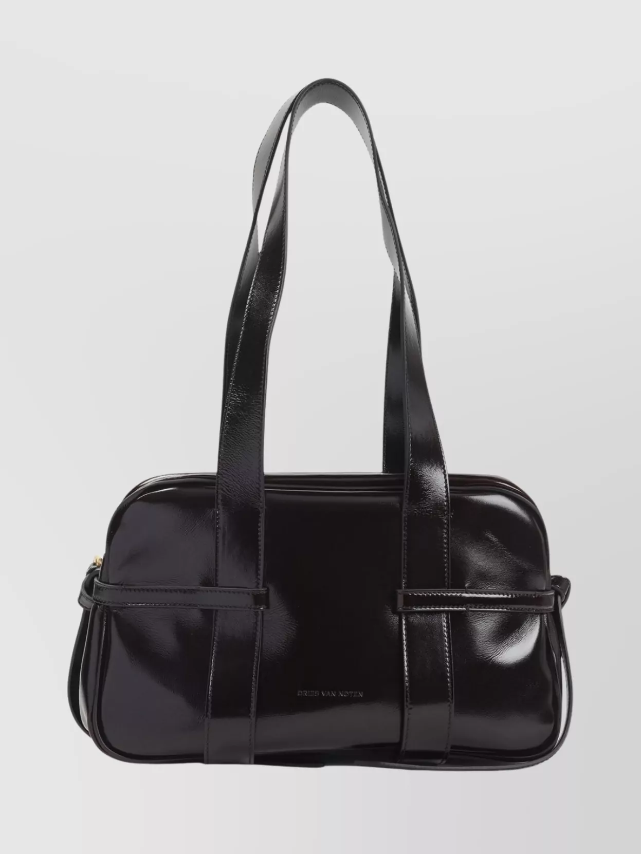 Dries Van Noten Ruby Red Leather Medium Bowling Shoulder Bag