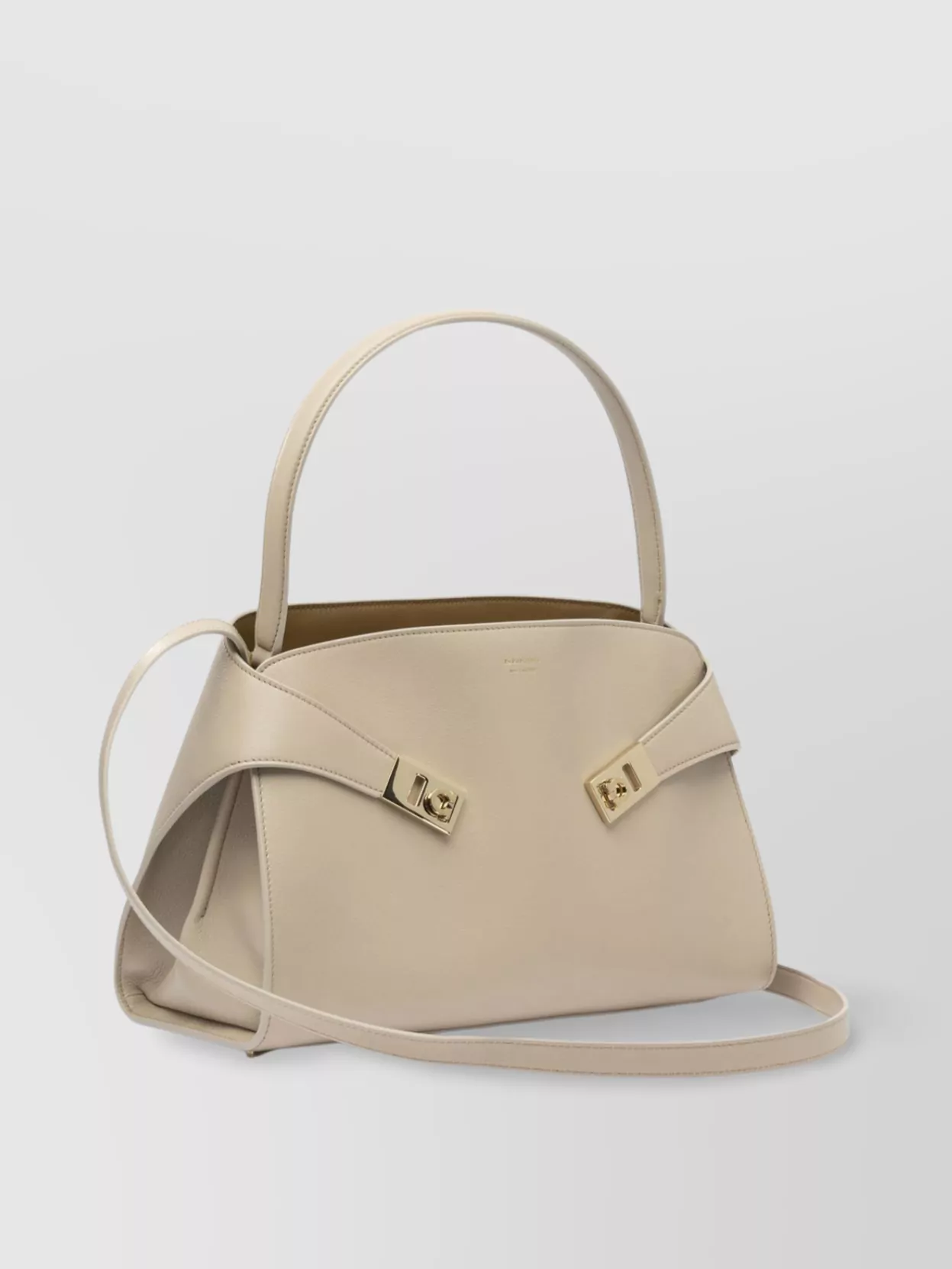 Ferragamo Structured Top Handle Shoulder Strap Bag