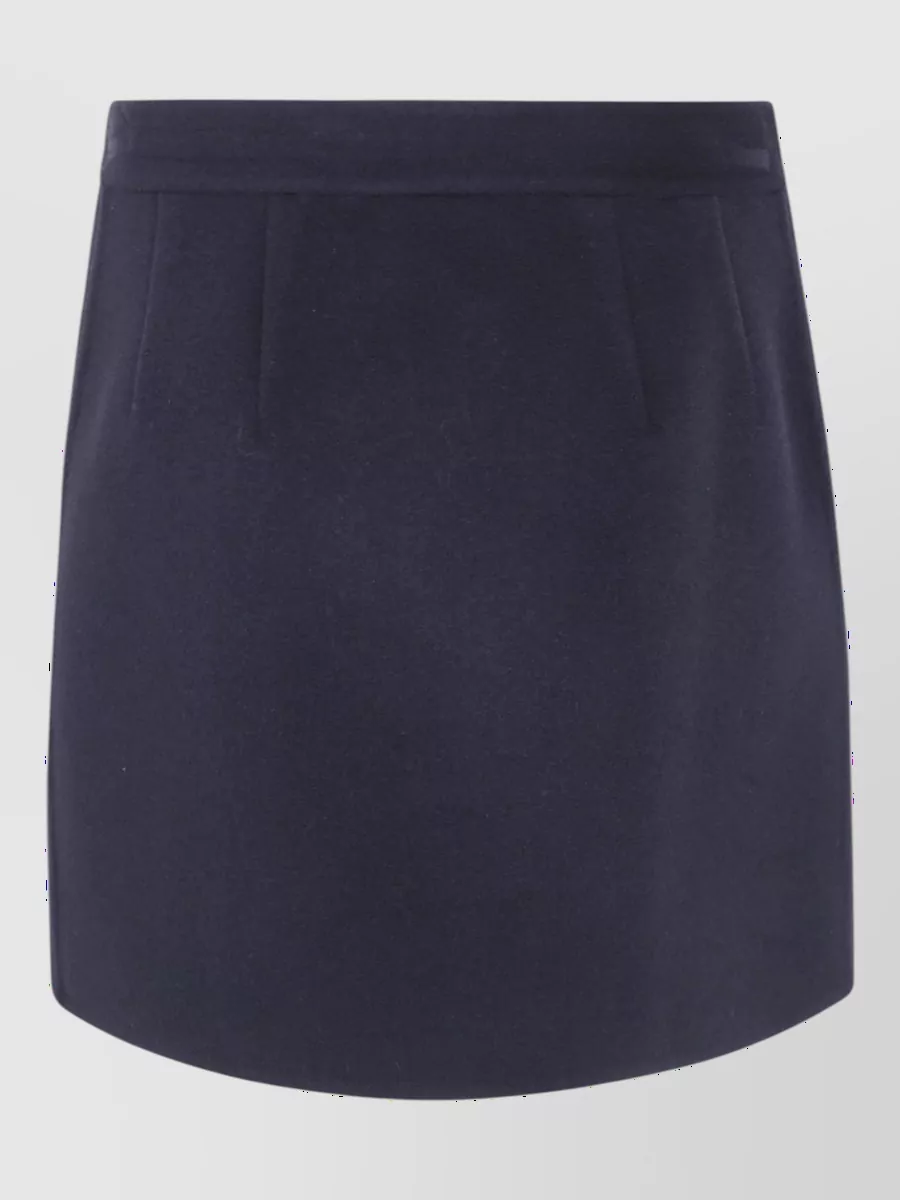 Semicouture wool pleated mini skirt
