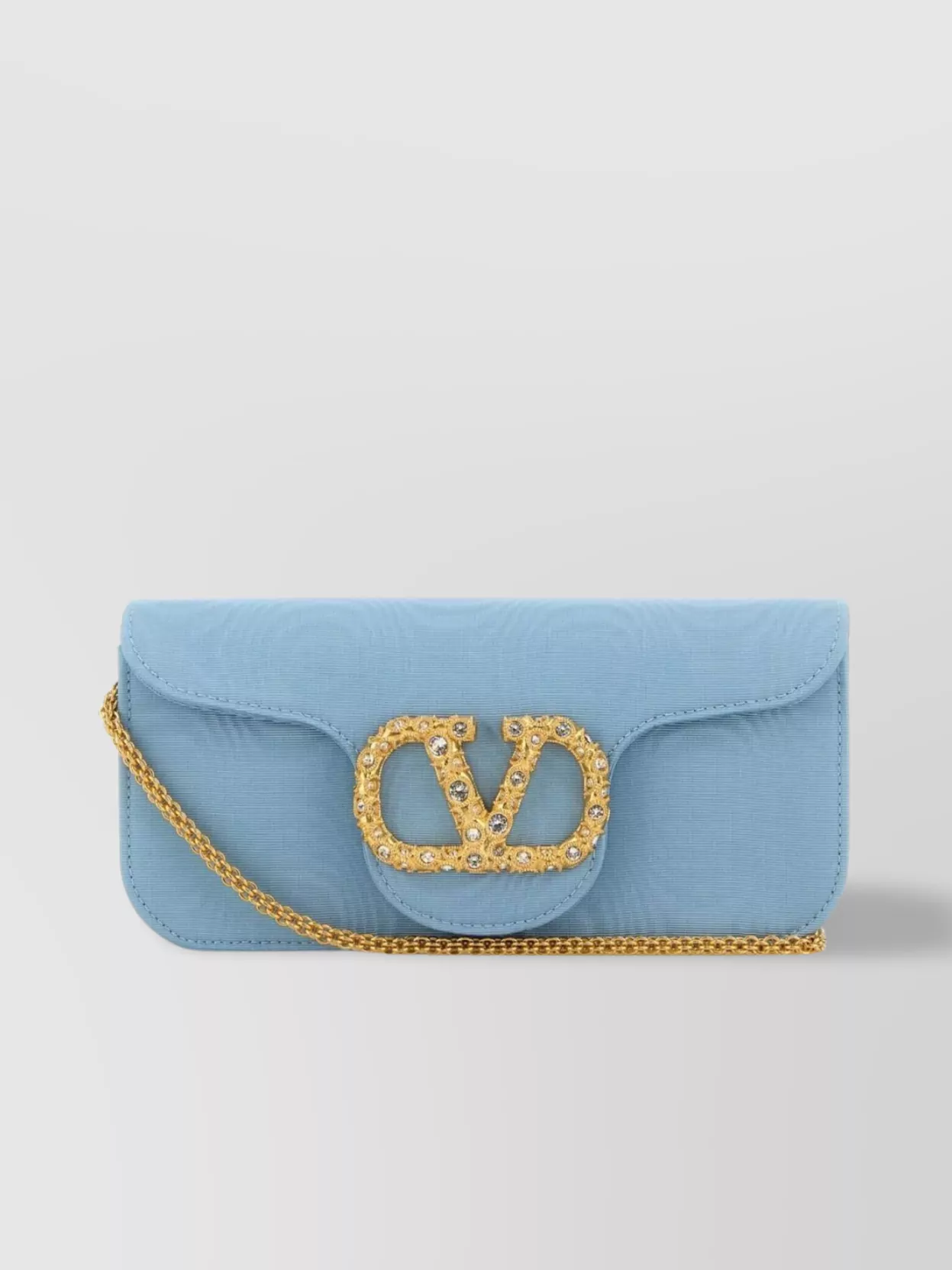 Valentino Garavani Locò Fabric Clutch Chain Strap