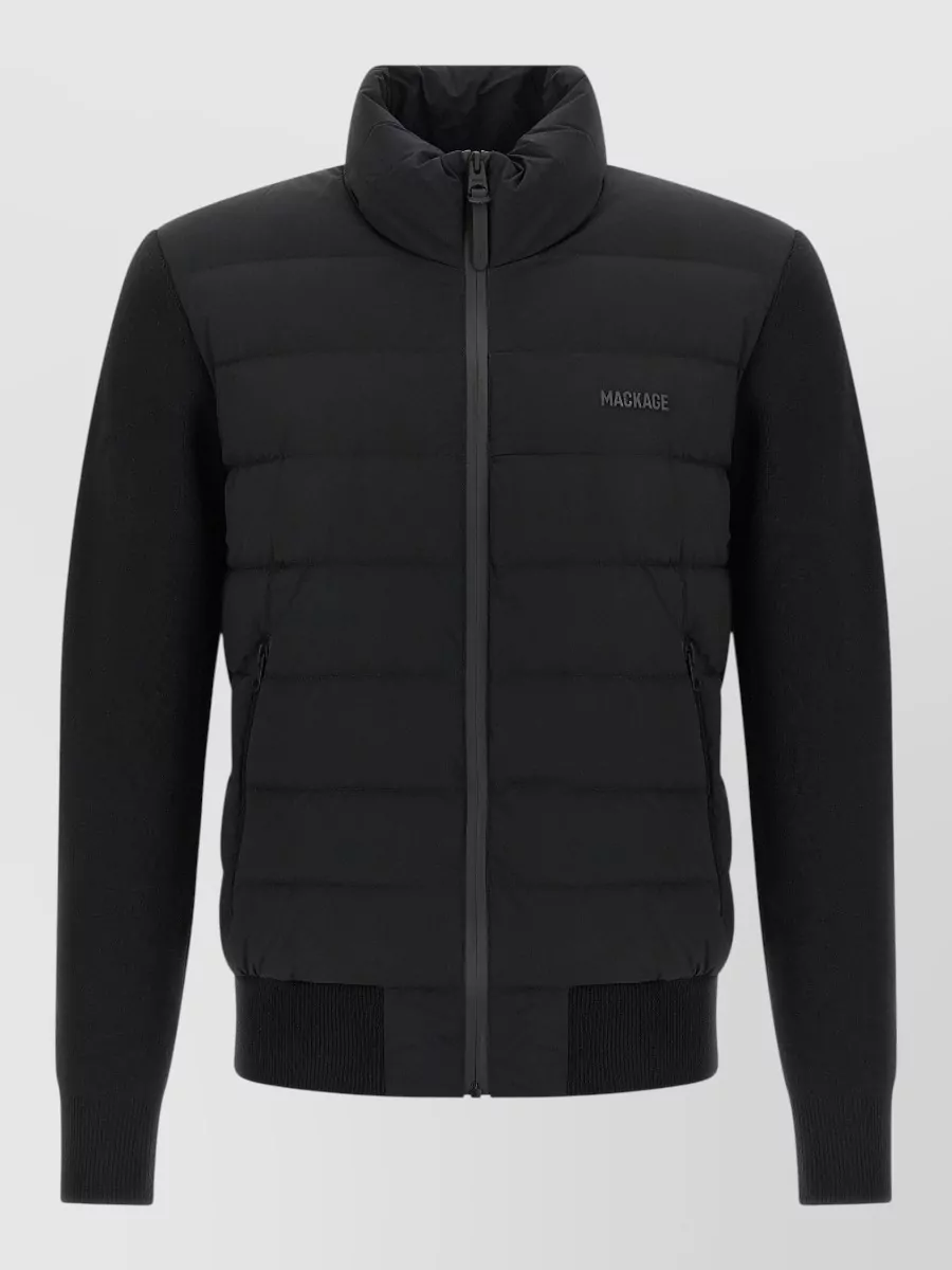 Mackage quilted high neck padded cardigan